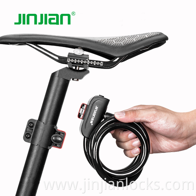 Road Bike Lock Anti-theft 4 Feet Bicycle Cable Lock with Bracket Safe Cycle Lock